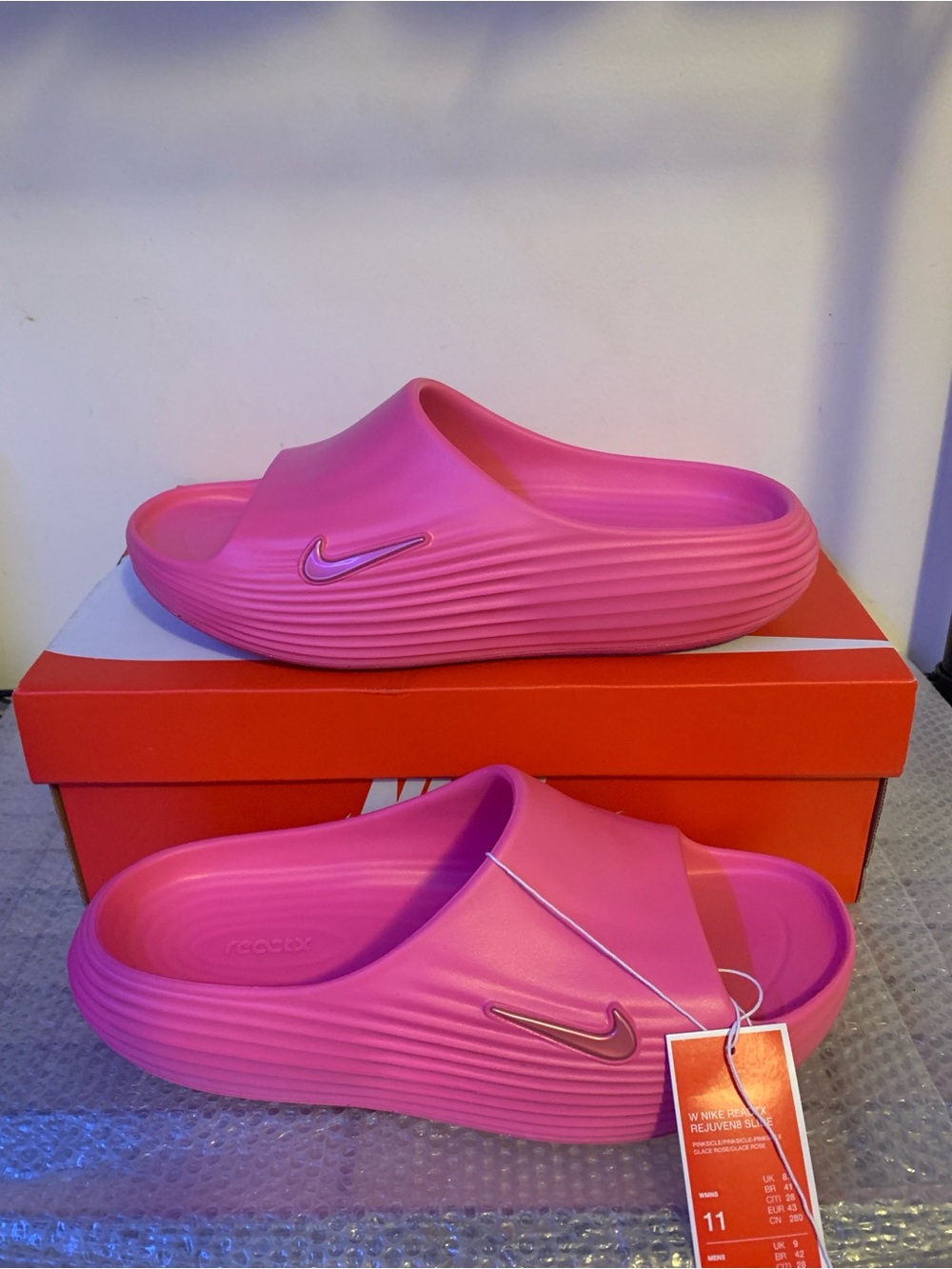 Nike Women's ReactX Rejuven8 Slide Pinksicle HV4484-600 - Women’s Size 11
